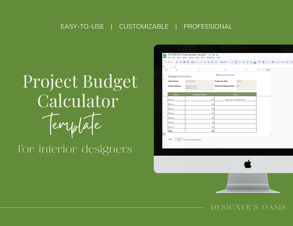 Interior Design Project Budget Calculator
